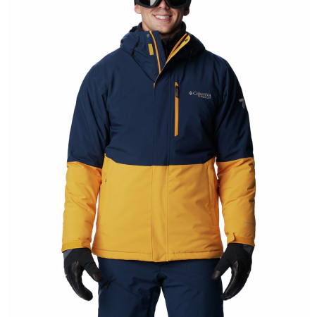 Giacca invernale da uomo Columbia Winter District™ II Jacket blu/giallo Raw Honey, Collegiate Navy