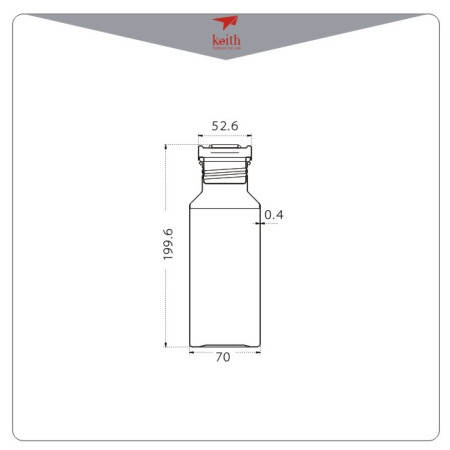 Borraccia Keith Titanium Titanium Sport Bottle 550 ml