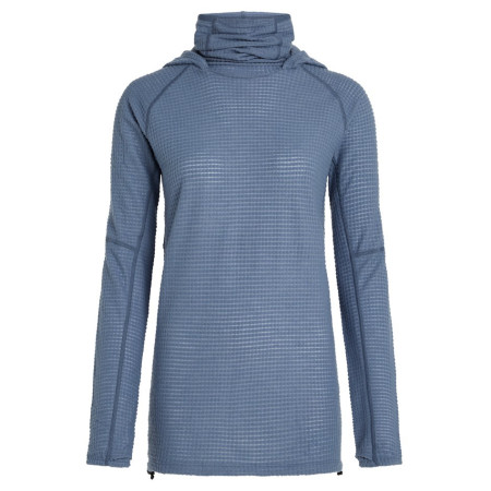 Felpa da donna Icebreaker Wom Mer 400 RealFleece Grid Pulover Hood blu/grigio Dawn
