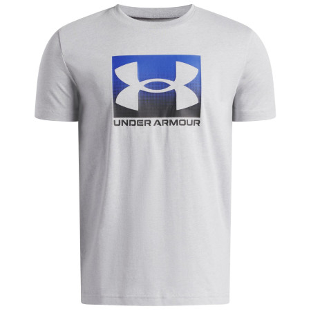 Maglietta sportiva per bambini Under Armour UA B Boxed Sports Update SS Mod Gray Light Heather grigio chiaro Mod Gray Light Heather / / Black