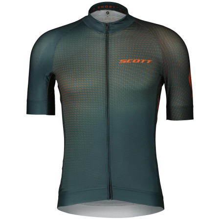 Maglia da ciclismo da uomo Scott RC Pro SS verde/arancio aruba green/braze orange
