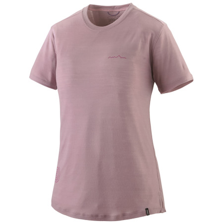 Maglietta da donna Patagonia Women's Capilene Cool Merino Blend Graphic Shirt rosa Multi-Pitch: Quiet Violet