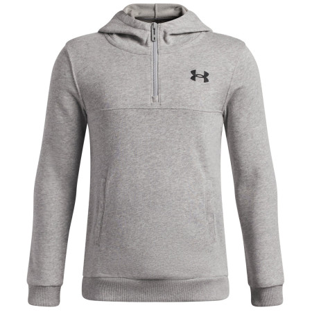 Felpa da bambino Under Armour RIVAL LW 1/4 ZIP HOODIE Gray grigio Gray