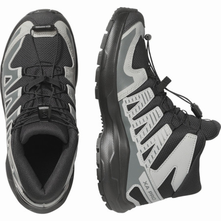 Scarpe da bambino Salomon Xa Pro Mid Wp J Black-Sedona Sage-Wrought Iron