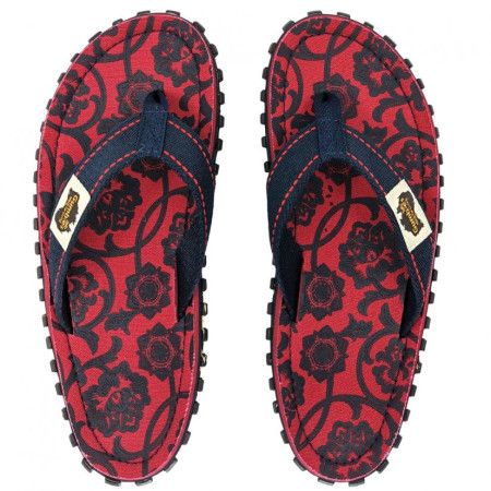 Infraditi Gumbies Islander Flip-Flops - Red & Blue Rose