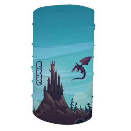 Scaldacollo multifunzionale per bambini WAMU Dragon Fantasy blu BLUE