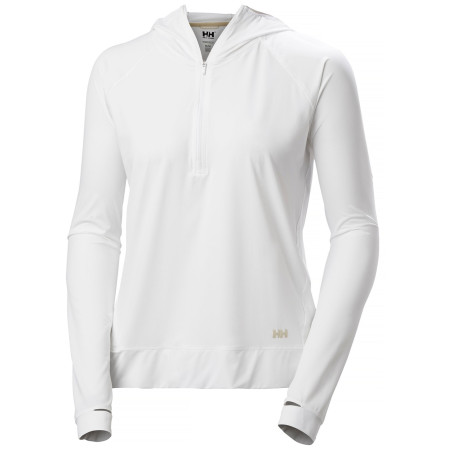 Felpa da donna Helly Hansen W Shine Solen 1/2 Zip Hoodie bianco 001 WHITE