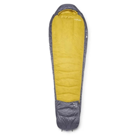 Sacco a pelo Rab Neutrino 0°C / 32°F (Long) grigio/giallo