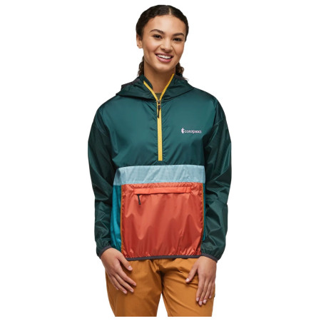 Giacca da donna Cotopaxi Teca Half-Zip Windbreaker verde/arancio Super Food