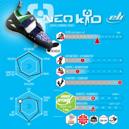 Scarpe da arrampicata per bambini EB Climbing Neo Kid 3.0