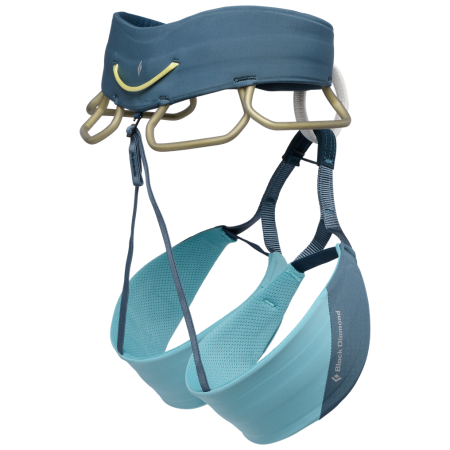 Imbracatura da arrampicata da donna Black Diamond W Solution Harness blu Glacier