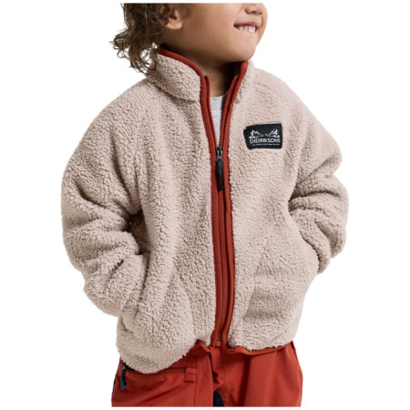 Felpa da bambino Didriksons Gibbs Kids Fullzip 2 Beach Beige/Rust