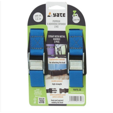 Cinghia Yate s kovovou sponou 2,5x200 blu