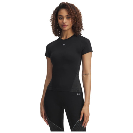 Maglietta sportiva da donna Under Armour UA Vanish Seamless SS nero Black / Steel / Steel
