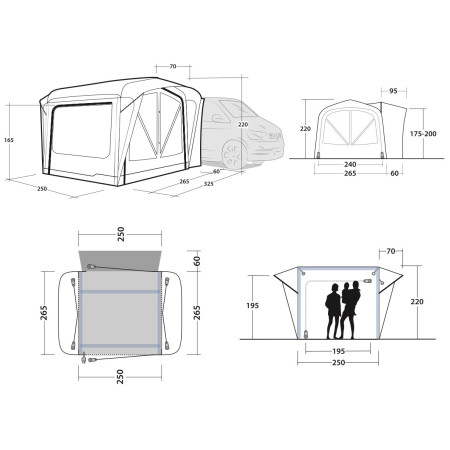 Tenda per minibus Outwell Cross PowerAir