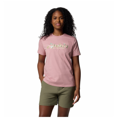 Maglietta da donna Columbia Boundless Beauty™ Logo Short sleeve Tee rosa/giallo Eraser Pink, Outback Critters