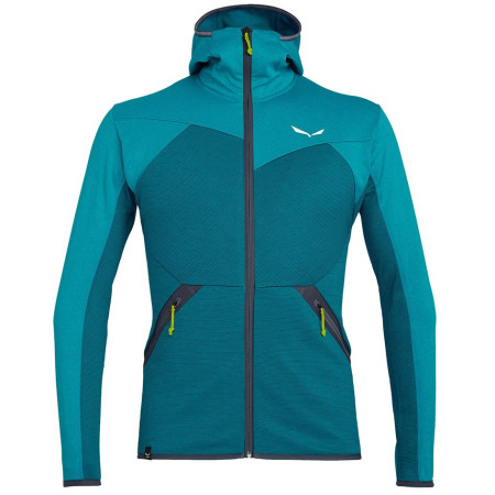 Felpa da uomo Salewa Puez Melange PL M FZ HDY blu scuro Malta/