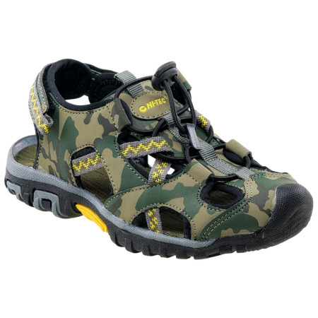 Sandali da bambino Hi-Tec Inage JR verde/marrone Khaki/Corn/MoroPrint