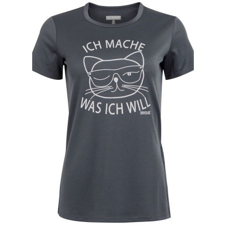 Maglietta da donna Regatta Wmn Fingal Slogan grigio Seal Grey