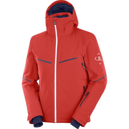 Giacca da uomo Salomon Brilliant Jacket M rosso GojiBerry/White/NightSky