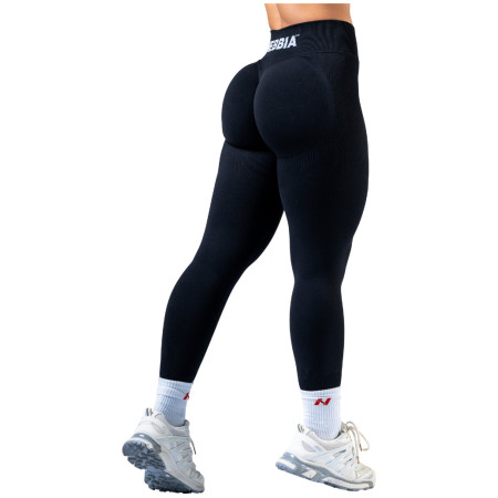 Leggings da donna Nebbia High-waisted push-up leggings Power nero BLACK
