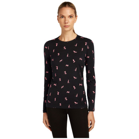 Maglietta sportiva da donna Icebreaker Women Merino 200 Oasis LS Crewe Snow Day