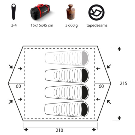 Tenda da trekking Trimm Globe D