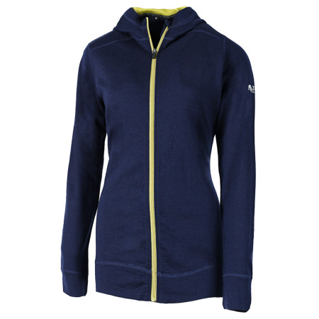 Felpa da donna Zulu Merino Hoodie Full Zip blu Navy