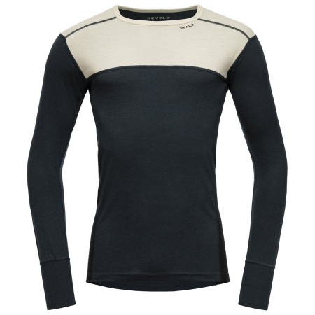 Maglietta funzionale da uomo Devold Lauparen Merino 190 Shirt Man nero/bianco RAW WHITE/INK/BLACK