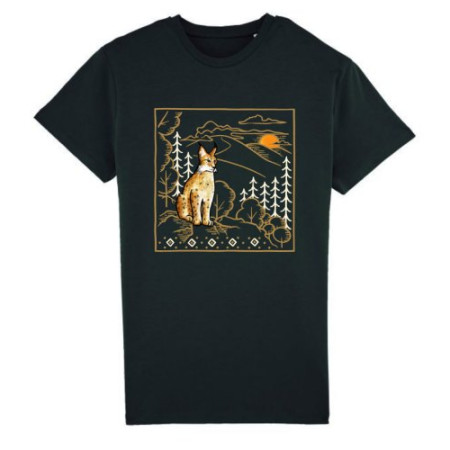 Maglietta da uomo České parky Lynxie nero