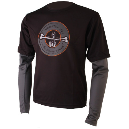 Maglia da ciclismo da uomo Axon Monster dlouhý rukáv nero/grigio