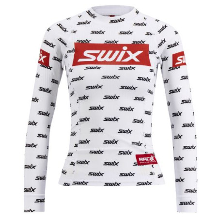 Maglietta da donna Swix RaceX bianco/nero Bright White Logo