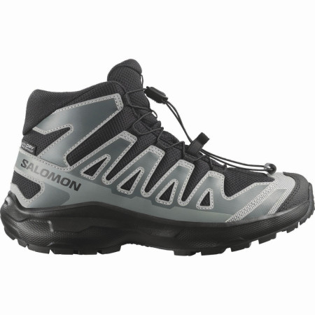 Scarpe da bambino Salomon Xa Pro Mid Wp J Black-Sedona Sage-Wrought Iron nero/grigio Black / Sedona Sage / Wrought Iron