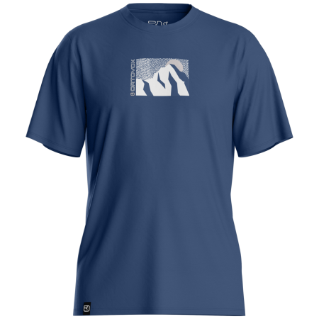 Maglietta funzionale da uomo Ortovox 120 Cool Tec Mtn Sun blu Blue Nunatak