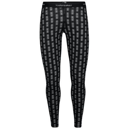 Pantaloni termici da donna Icebreaker 200 Oasis Leggings Snow Hrtg nero Black