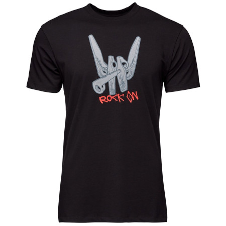 Maglietta da uomo Black Diamond M Bd Rock On Ss Tee nero Black