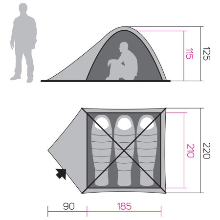 Tenda da trekking Hannah Tycoon 3
