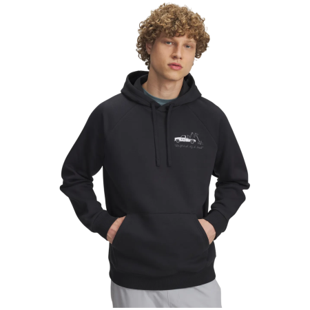 Felpa da uomo Under Armour Rival Fleece HBR Logo HD nero Black