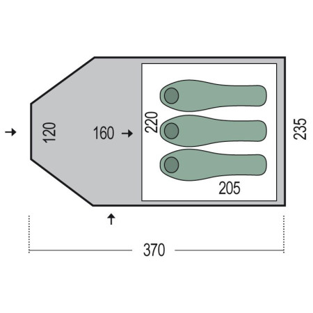 Tenda familiare Pinguin Campus 3