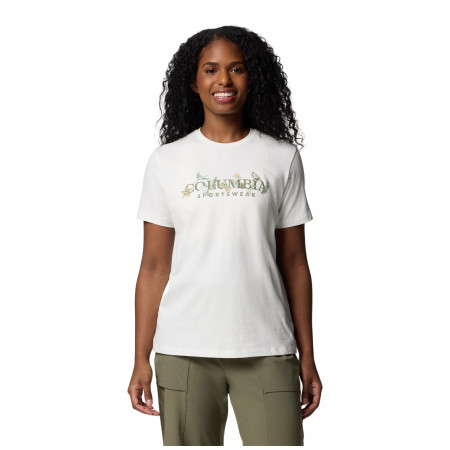 Maglietta da donna Columbia Boundless Beauty™ Logo Short sleeve Tee bianco/viola Sea Salt, Outback Critters