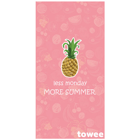 Asciugamano ad asciugatura rapida Towee Ananas 80x160 cm rosa Pineeapple