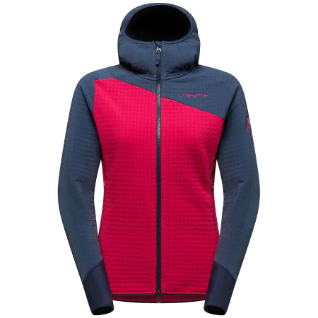 Giacca in pile da donna La Sportiva Bristen Thermal Hoody W rosa/grigio Azalea/Night Sky