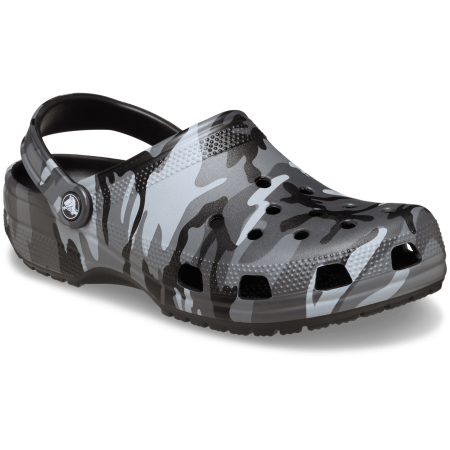 Pantofole Crocs Classic Camouflage Clog nero/grigio Black/Slate Grey