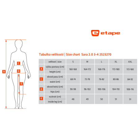 Pantaloni 3/4 da ciclismo da donna Etape Sara 2.0 3/4