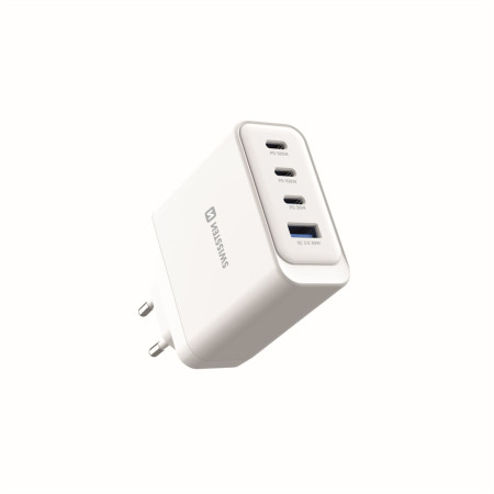 Adattatore Swissten GaN 2X USB-C 100W + 1X USB-C 20W + 1X USB-A 30W