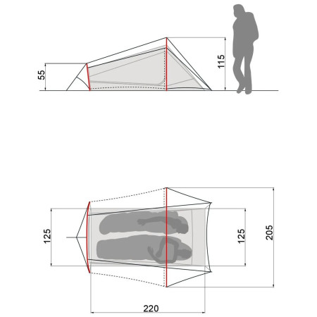 Tenda ultraleggera Vaude Ultralight Lizard 2P