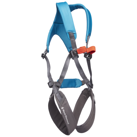 Imbracatura da arrampicata per bambini Black Diamond K Momentum Full Body Harness nero/blu Azul
