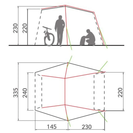 Tenda per minibus Vaude Drive Van