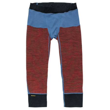 Pantaloni termici da uomo a 3/4 Devold Tuvegga Merino 3/4 Longs Man blu/rosso CAYENNE