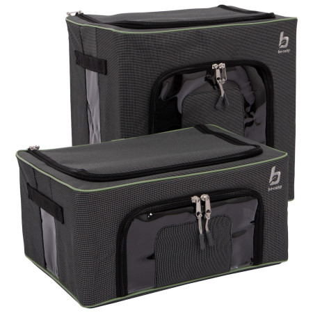 Portaoggetti Bo-Camp Storage box set foldable M+L nero